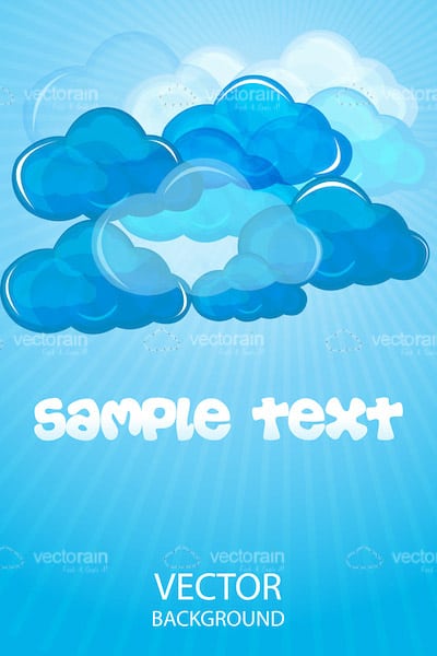 Cloudy Card Background with Sample Text